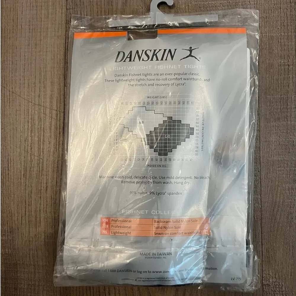 NOS Danskin Black Fishnet Stockings